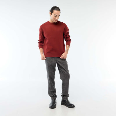 Checked Jogger-Style Trousers BLACK