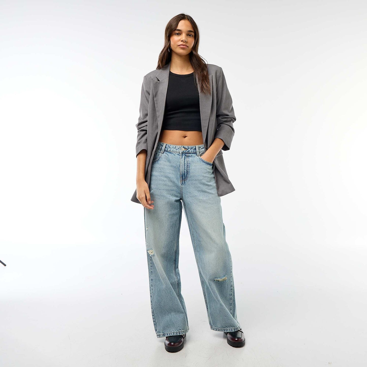 Low-Rise Baggy 5-Pocket Jeans BLUE