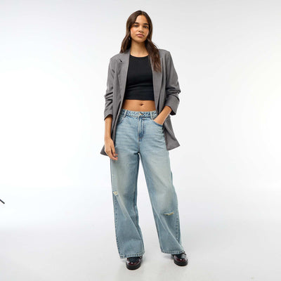 Low-Rise Baggy 5-Pocket Jeans BLUE