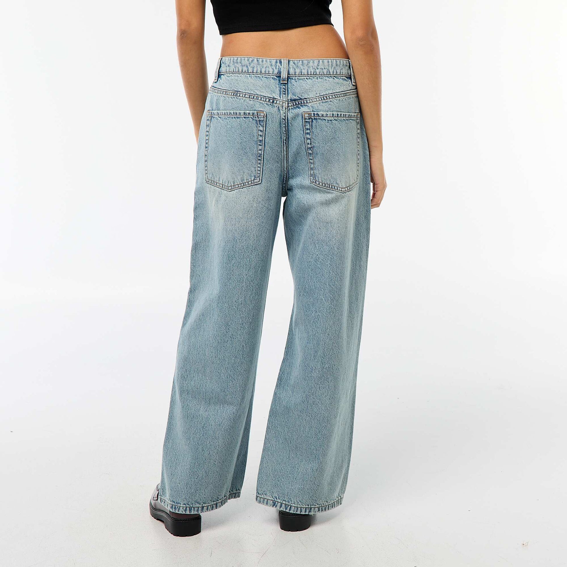 Low-Rise Baggy 5-Pocket Jeans BLUE