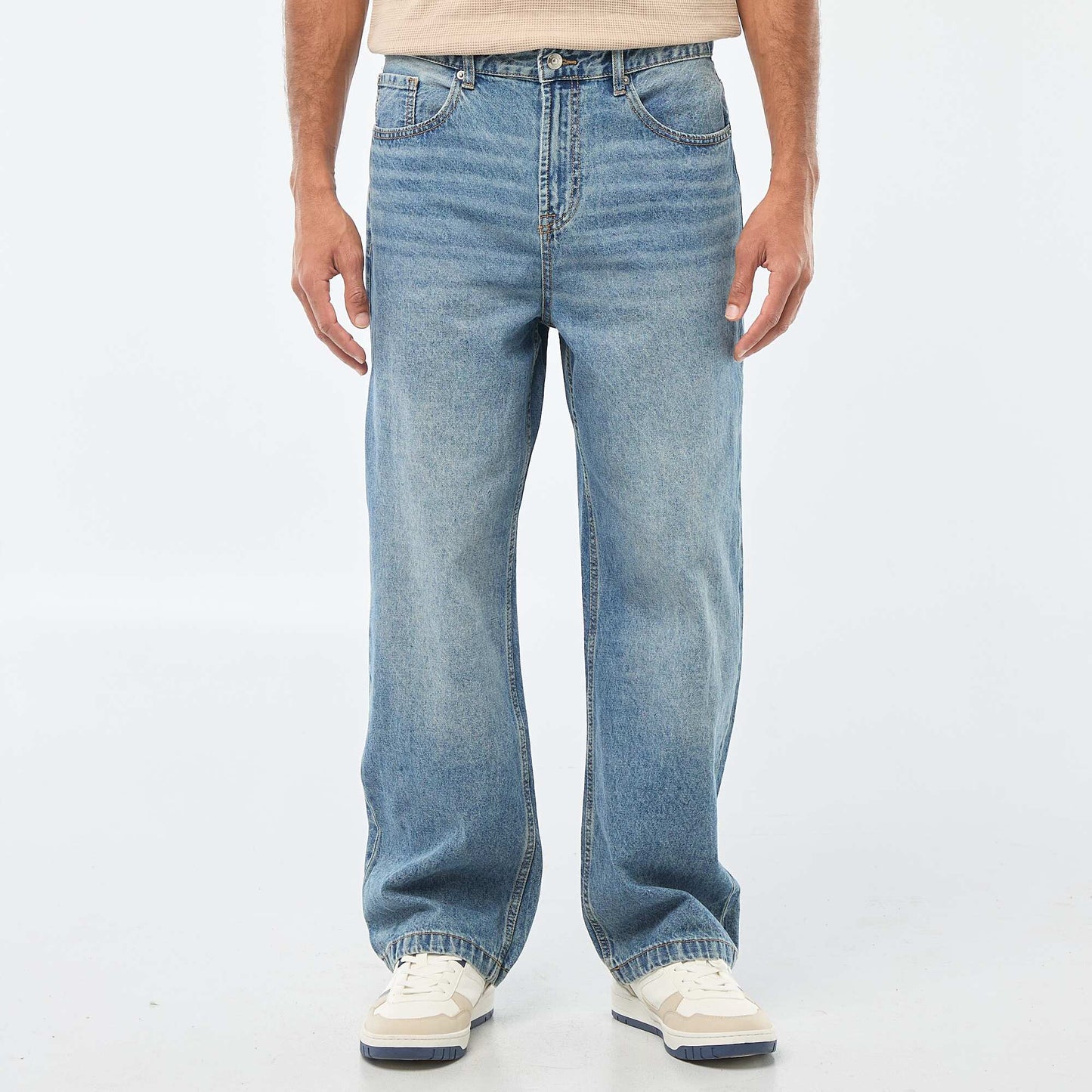 Wide Leg / Relaxed Fit 5-Pocket Jeans BLUE