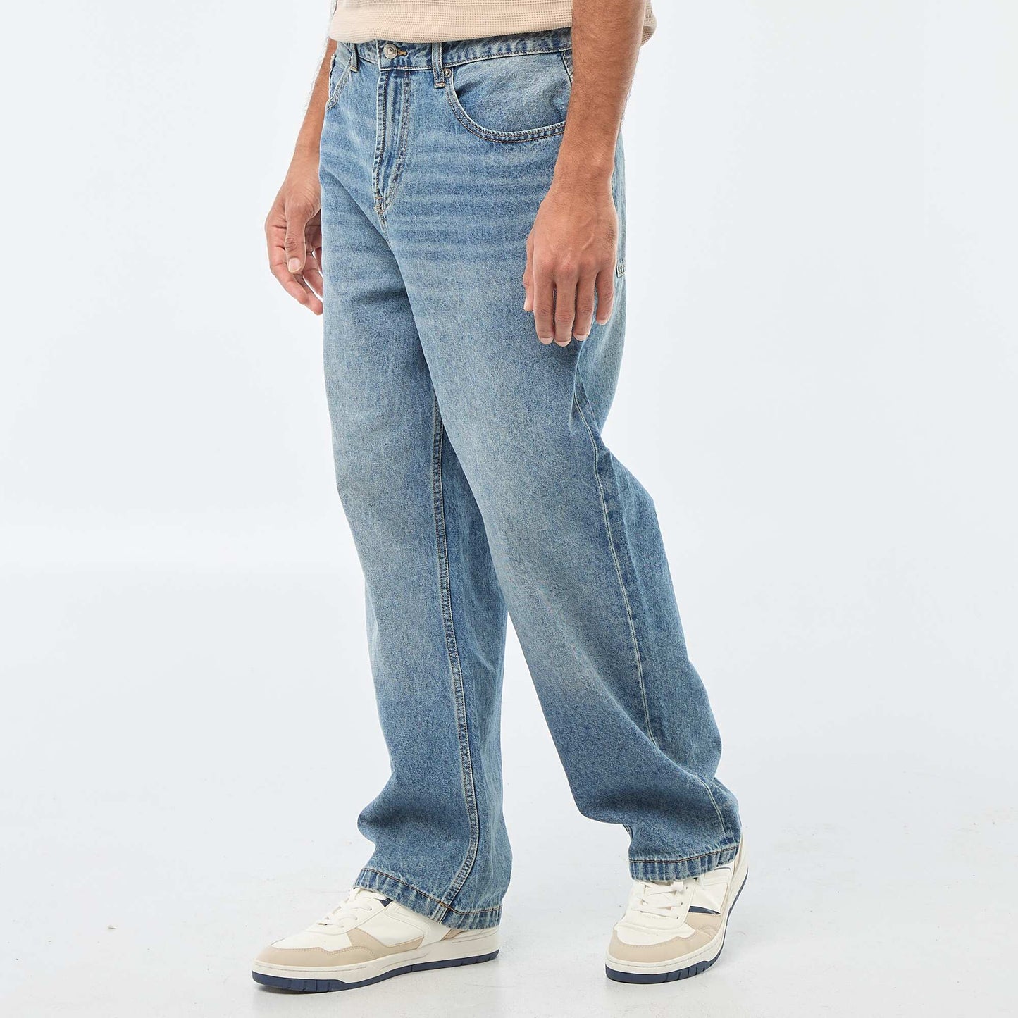 Wide Leg / Relaxed Fit 5-Pocket Jeans BLUE
