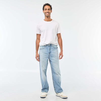 Wide Leg / Relaxed Fit 5-Pocket Jeans BLUE