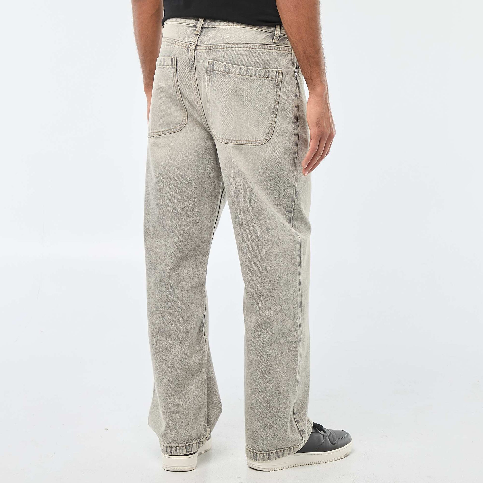Wide Leg / Relaxed Fit 5-Pocket Jeans GREY