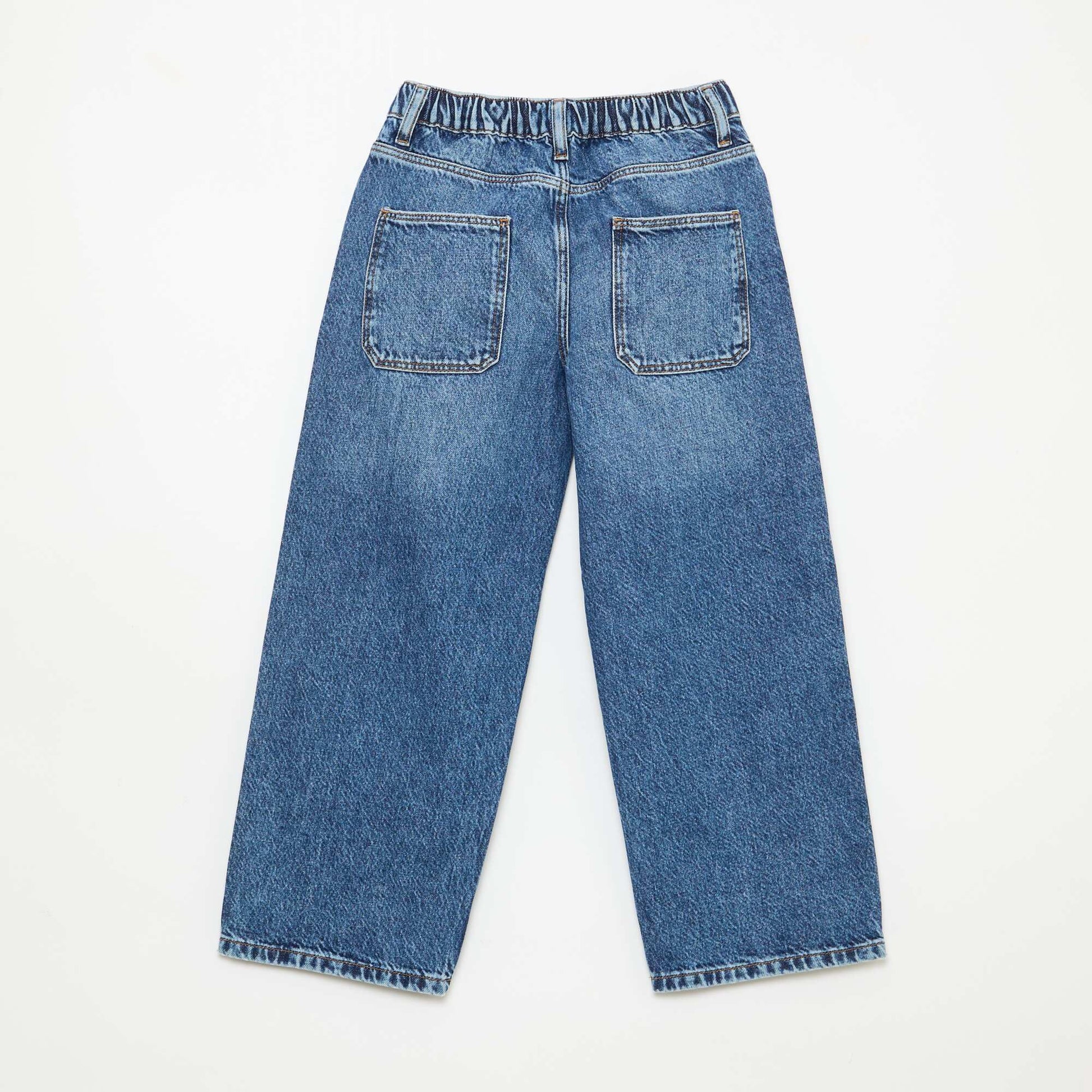 Solid Baggy 5-Pocket Jeans BLUE