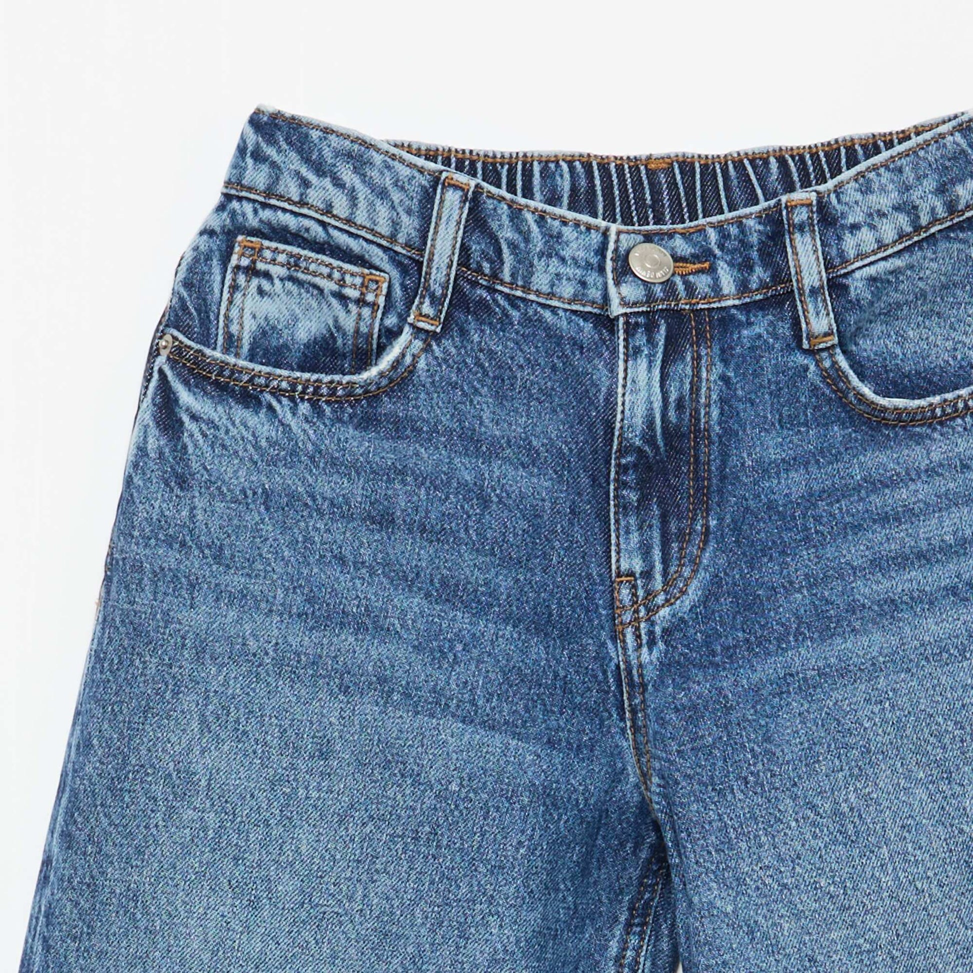 Solid Baggy 5-Pocket Jeans BLUE