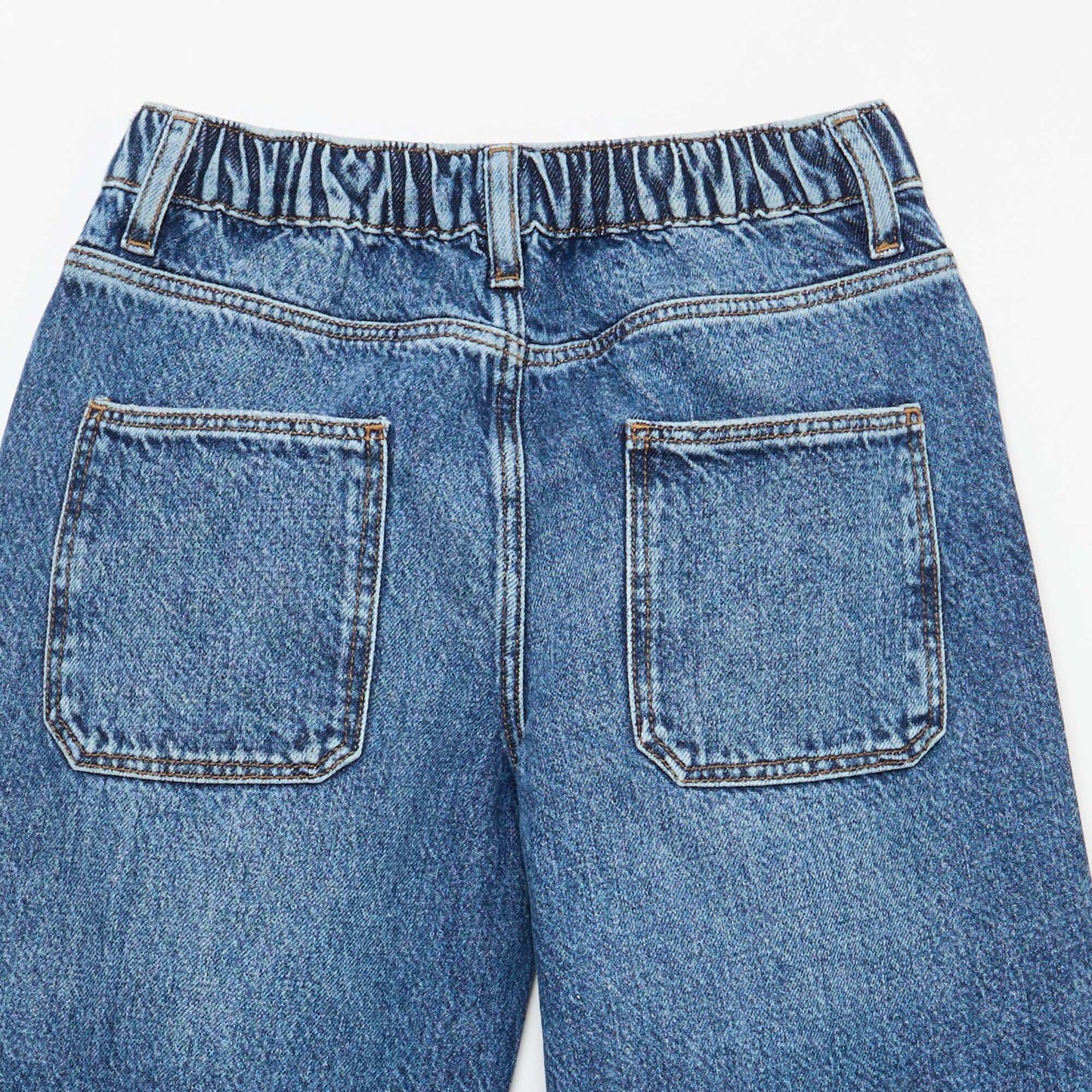Solid Baggy 5-Pocket Jeans BLUE