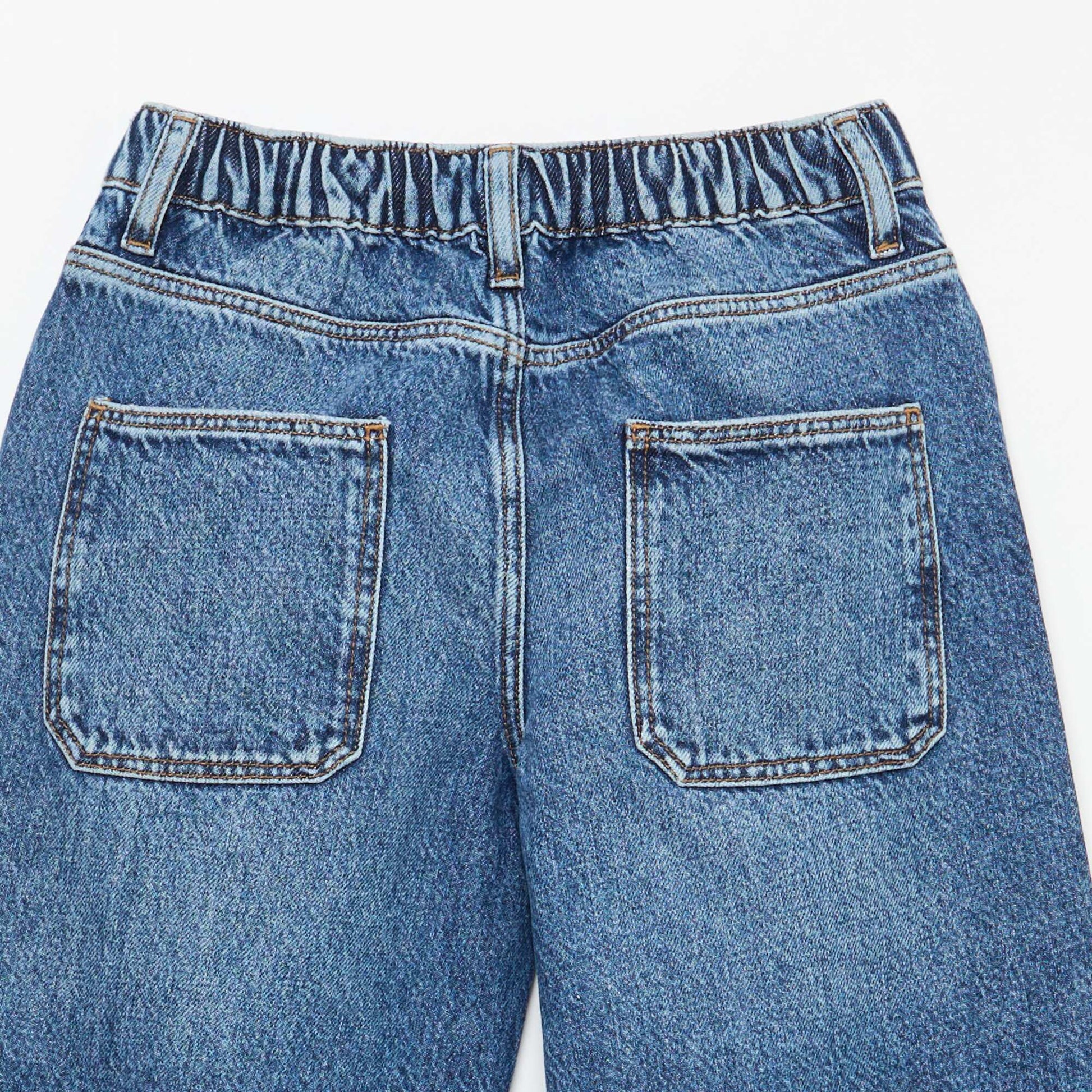 Solid Baggy 5-Pocket Jeans BLUE