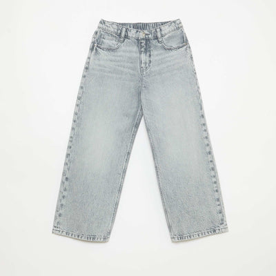 Plain Baggy 5-Pocket Jeans GREY
