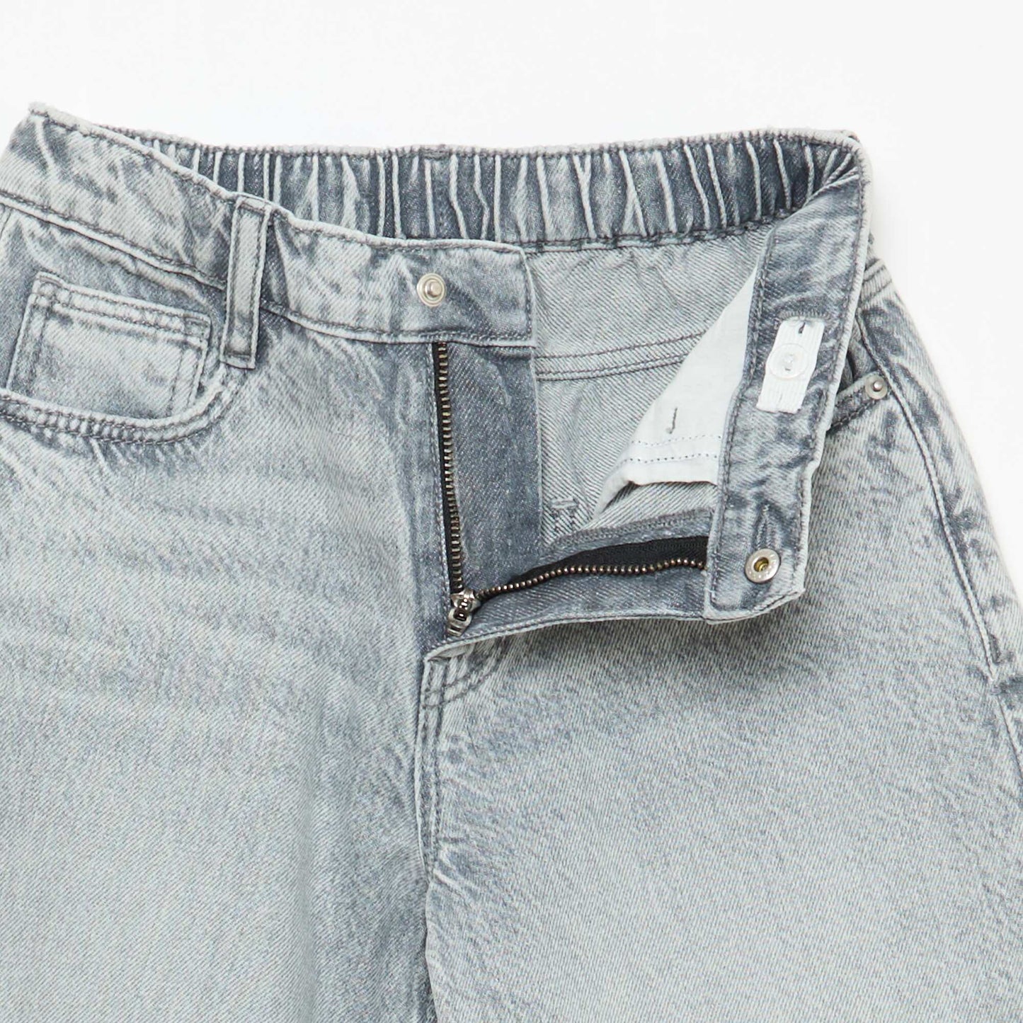 Plain Baggy 5-Pocket Jeans GREY