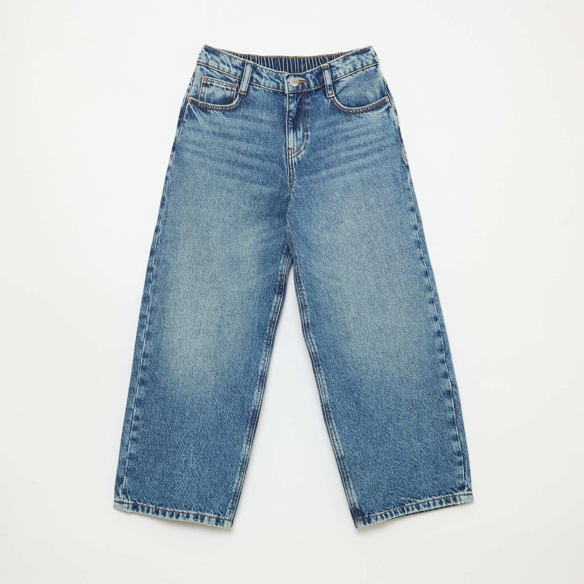 Solid Baggy 5-Pocket Jeans BLUE