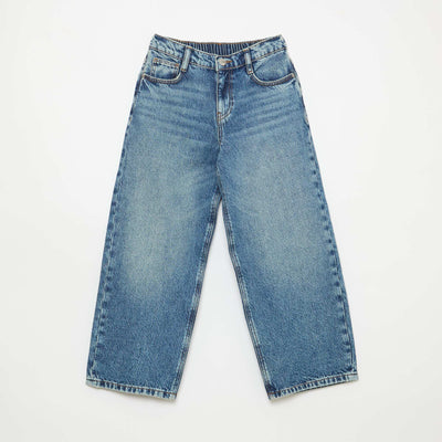 Solid Baggy 5-Pocket Jeans BLUE