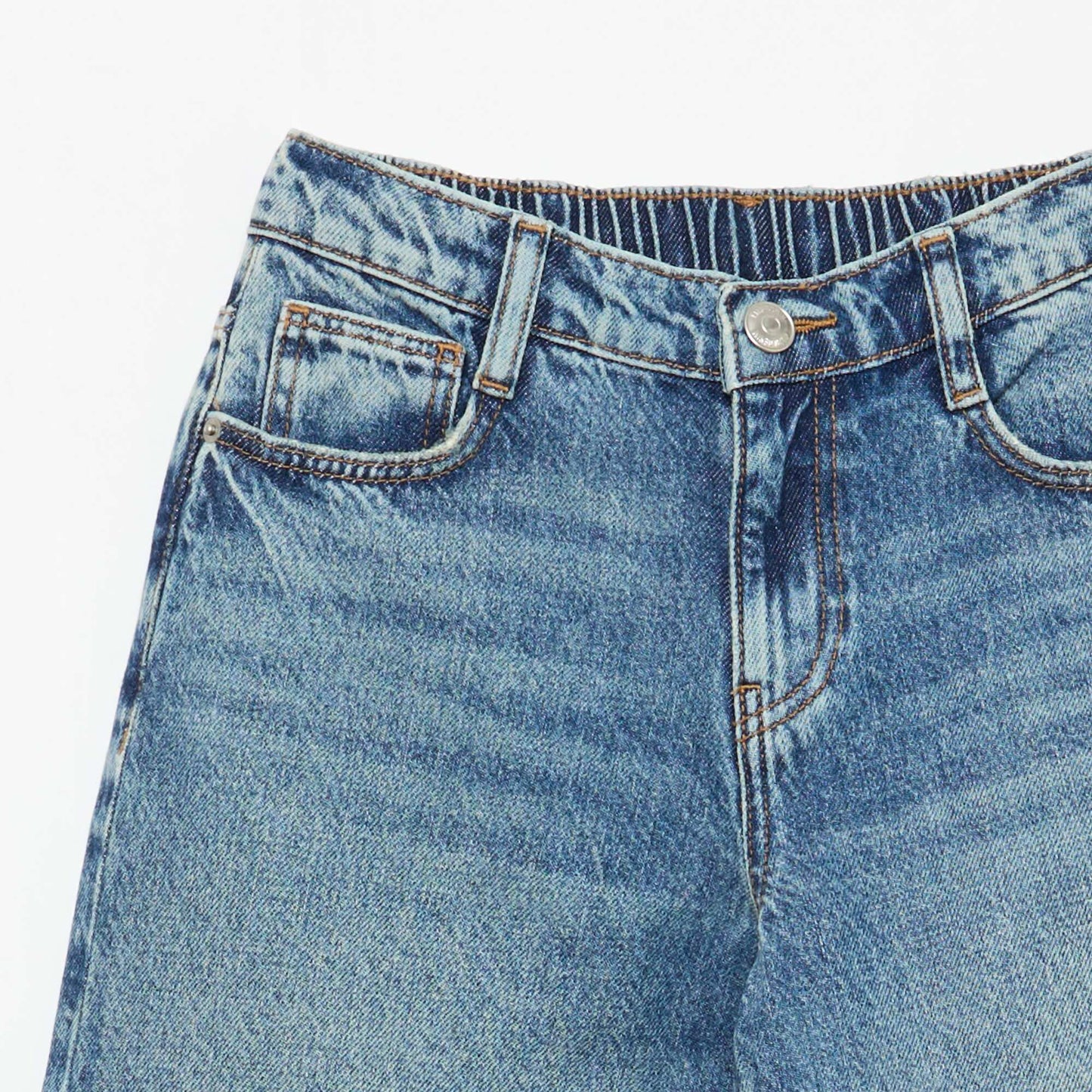 Solid Baggy 5-Pocket Jeans BLUE