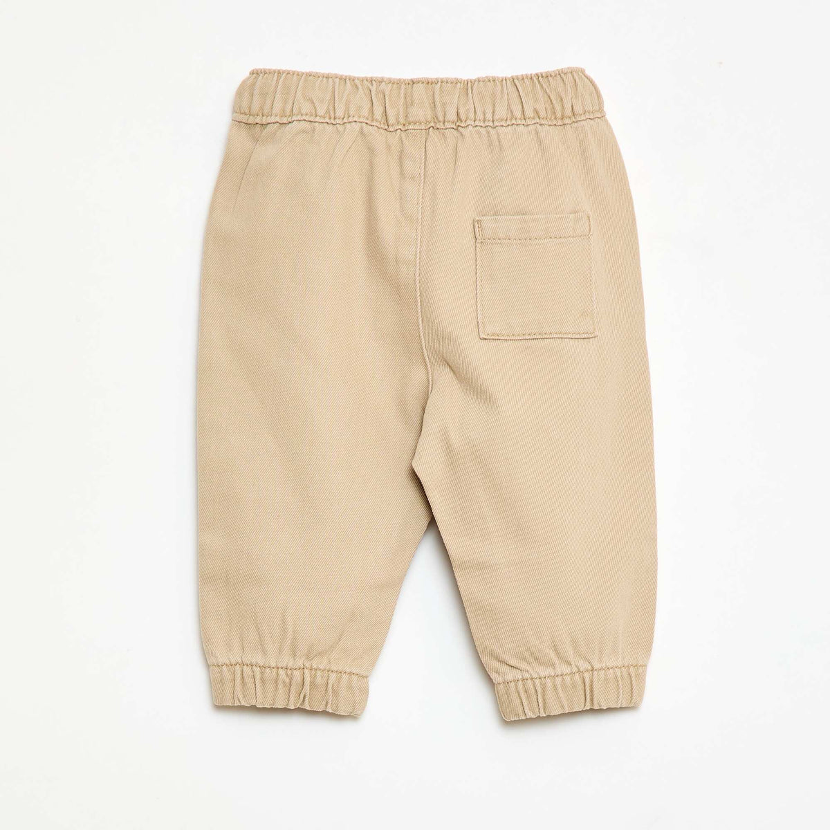 Relaxed Fit Plain Trousers BEIGE