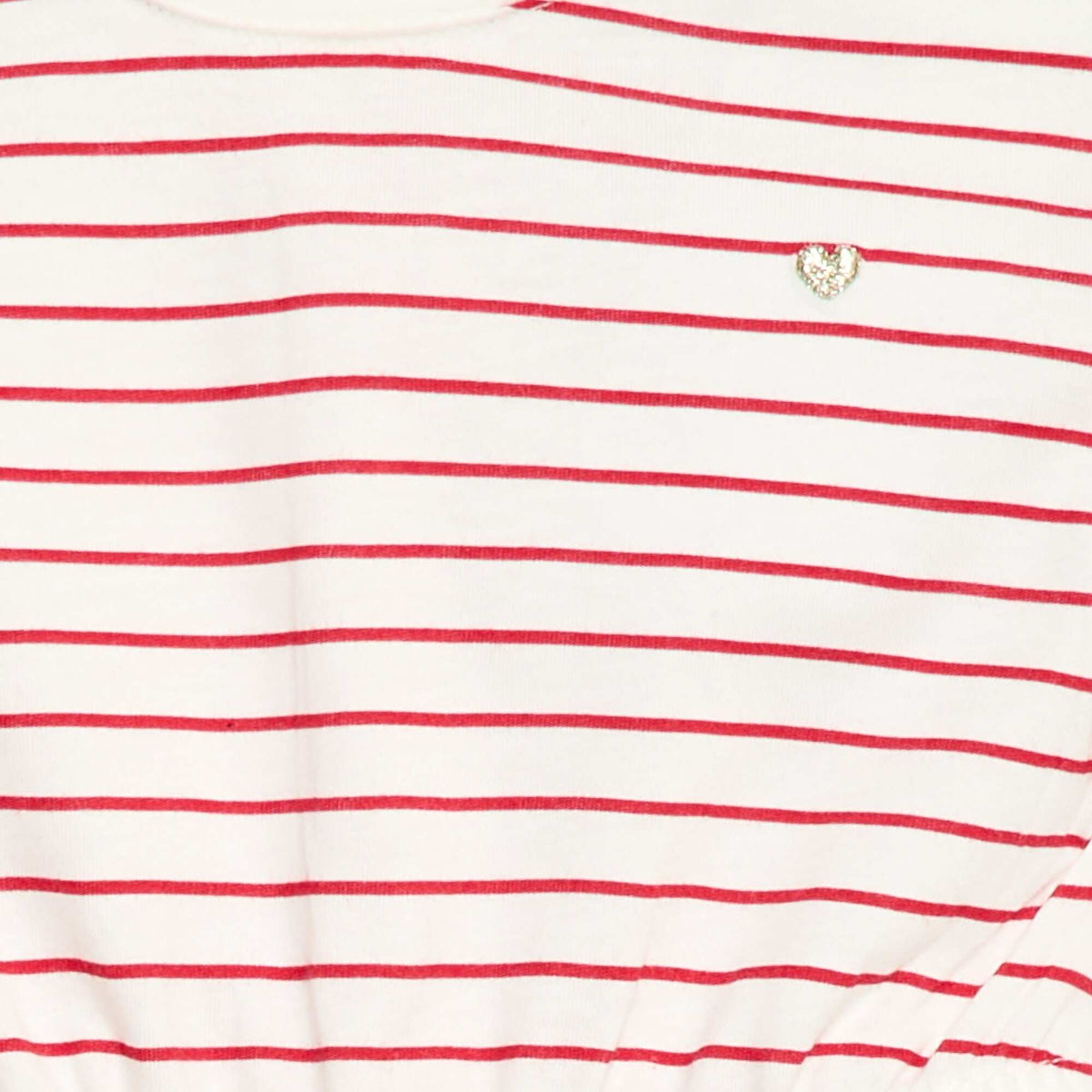 Short-Sleeved Cotton Jersey Dress WHITE