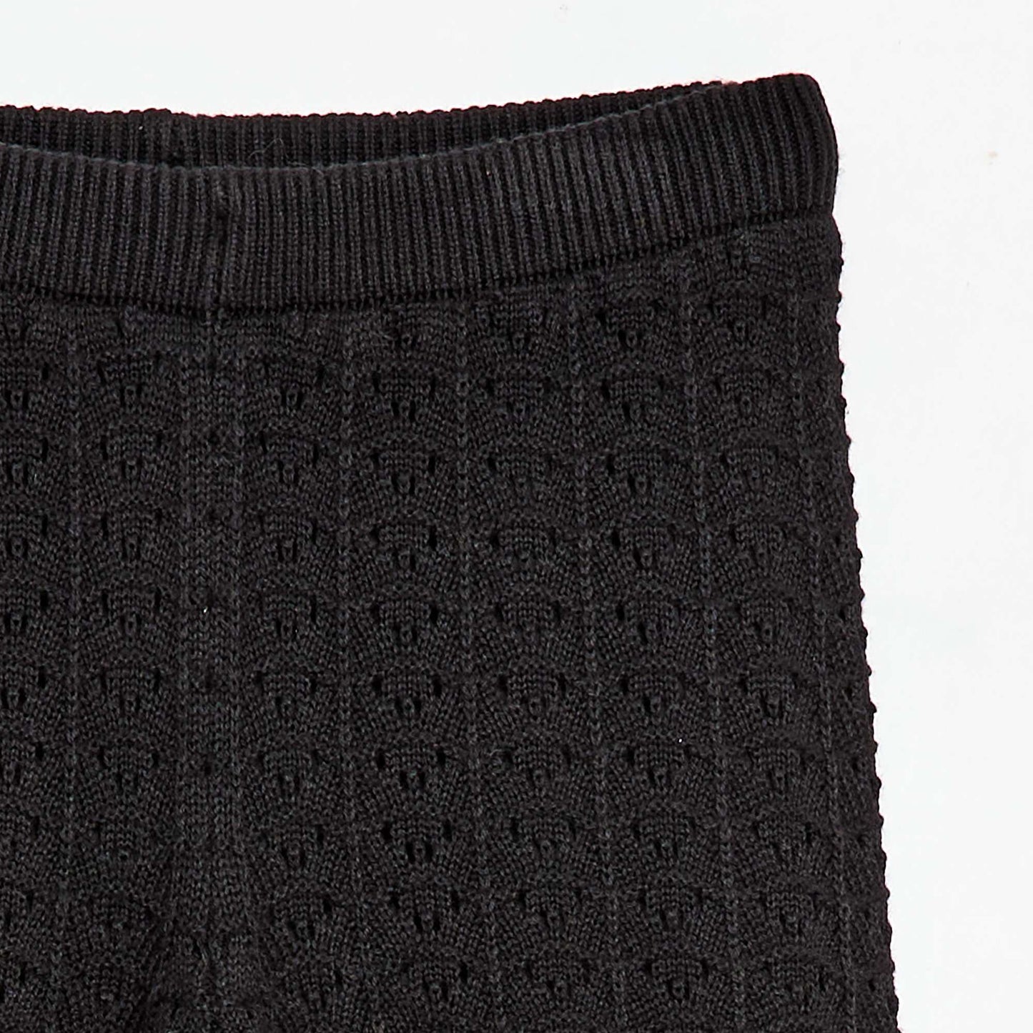 Flared Crochet Pants BLACK