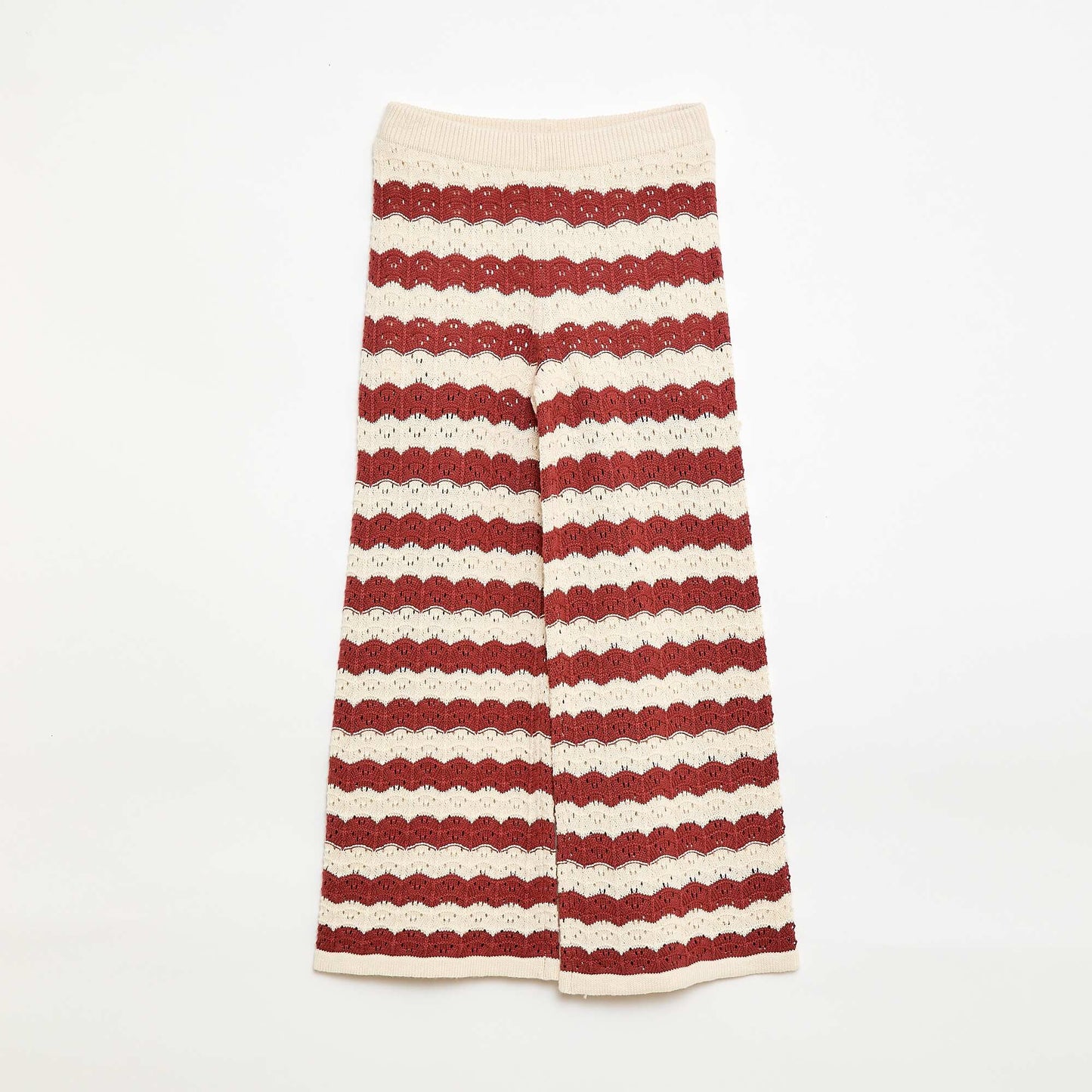 Flared Crochet Pants BROWN