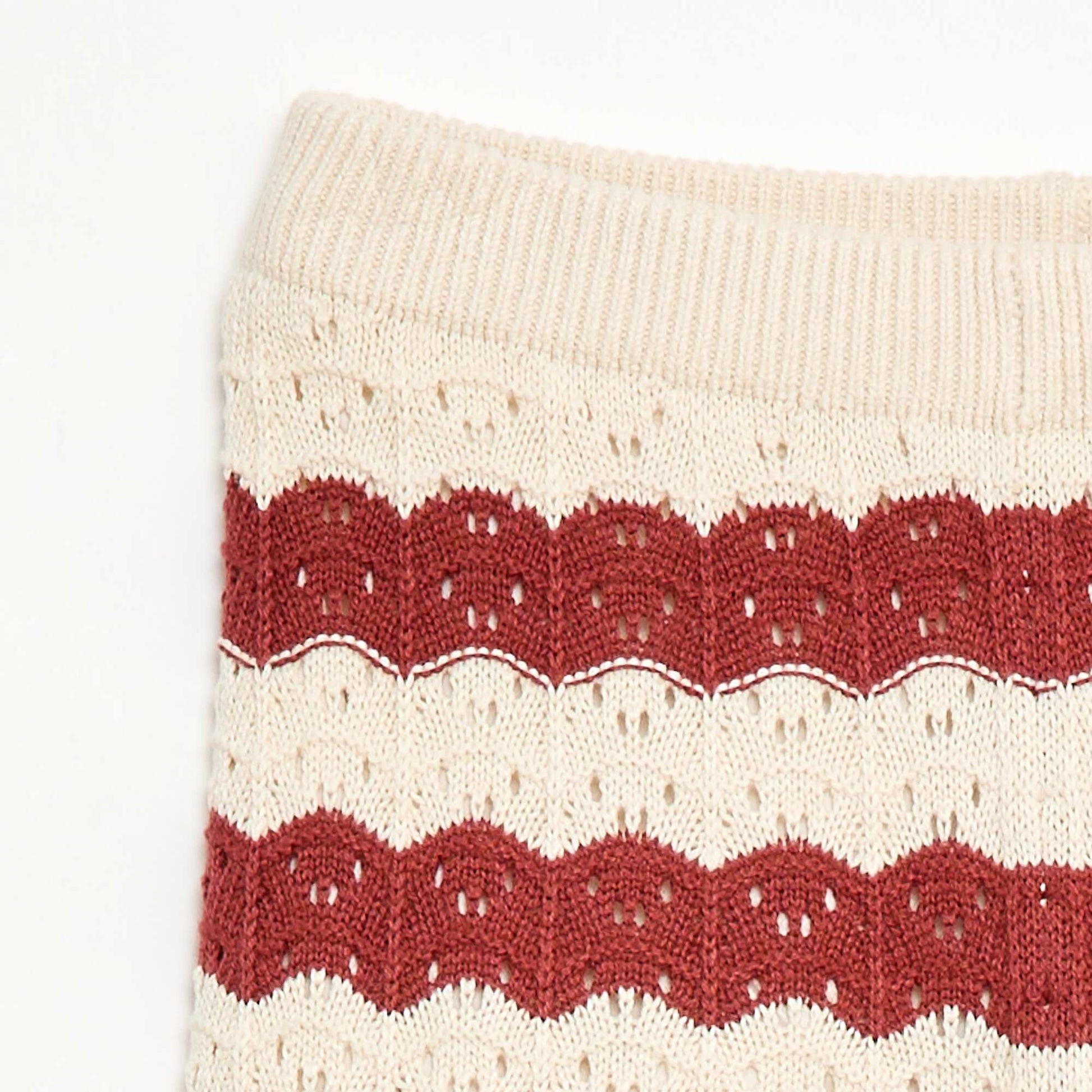 Flared Crochet Pants BROWN