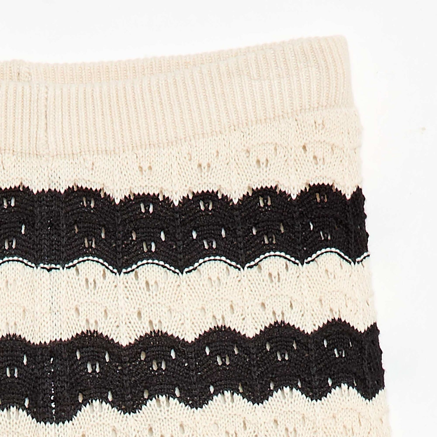 Flared Crochet Pants BLACK