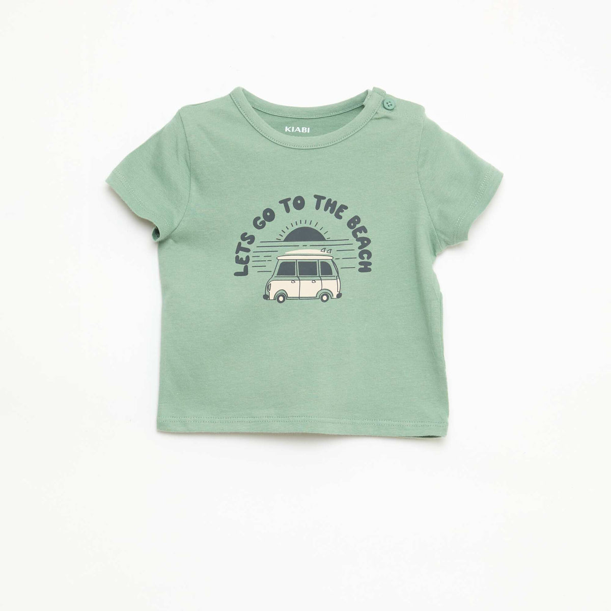 Short-Sleeved Cotton Jersey T-Shirt GREEN