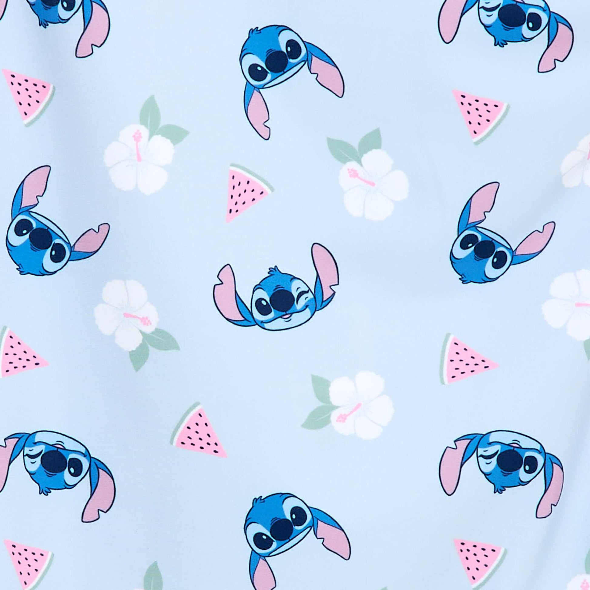'Stitch & Angel' Disney Printed One-Piece Swimsuit BLUE