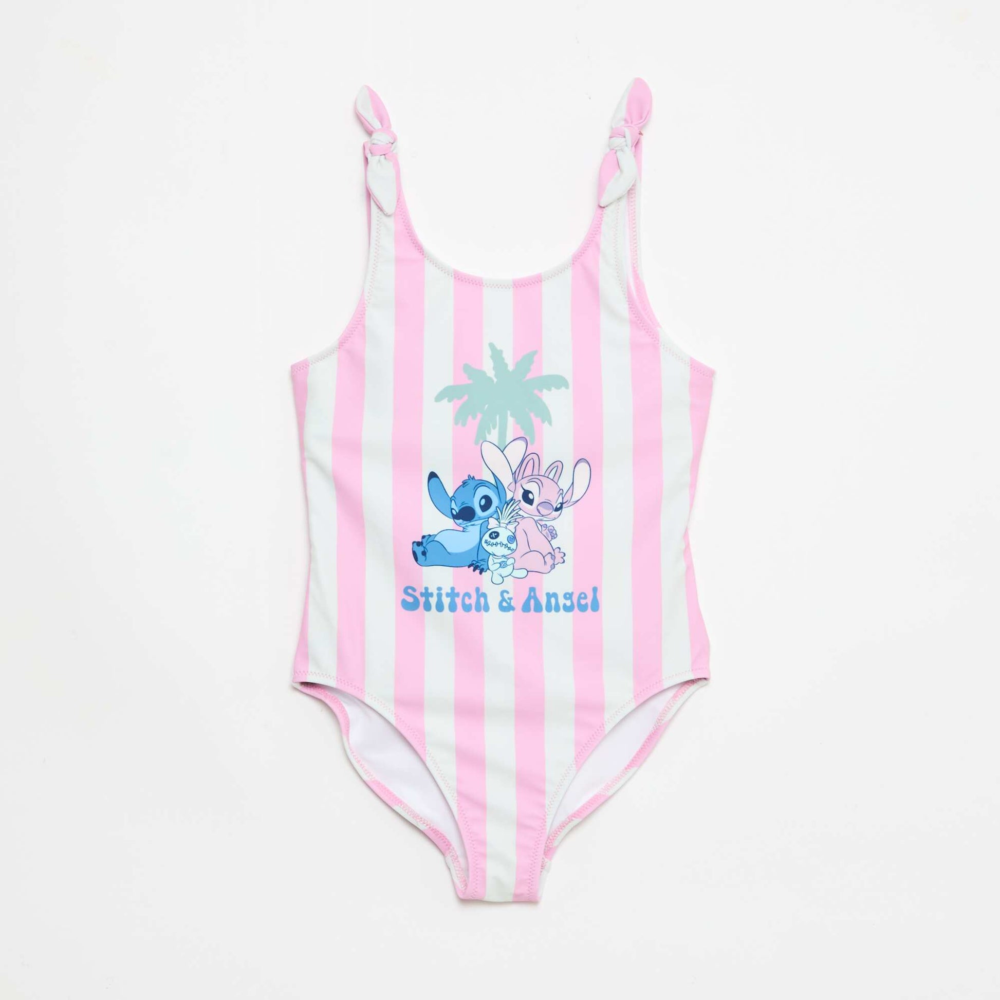 'Stitch' Print 'Disney' One-Piece Swimsuit PINK