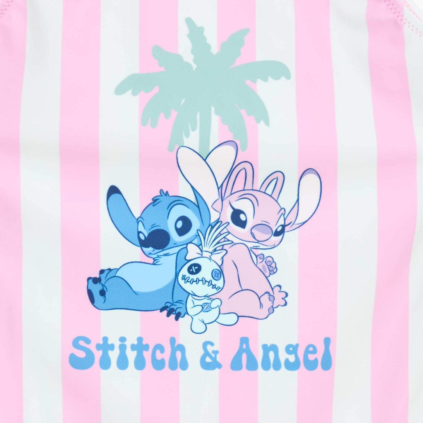 'Stitch' Print 'Disney' One-Piece Swimsuit PINK