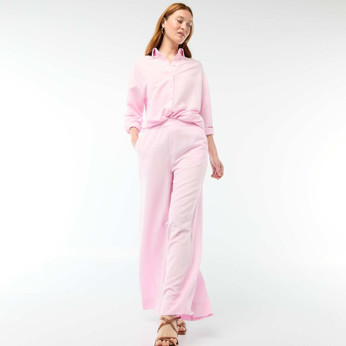 Blended Linen Shirt PINK