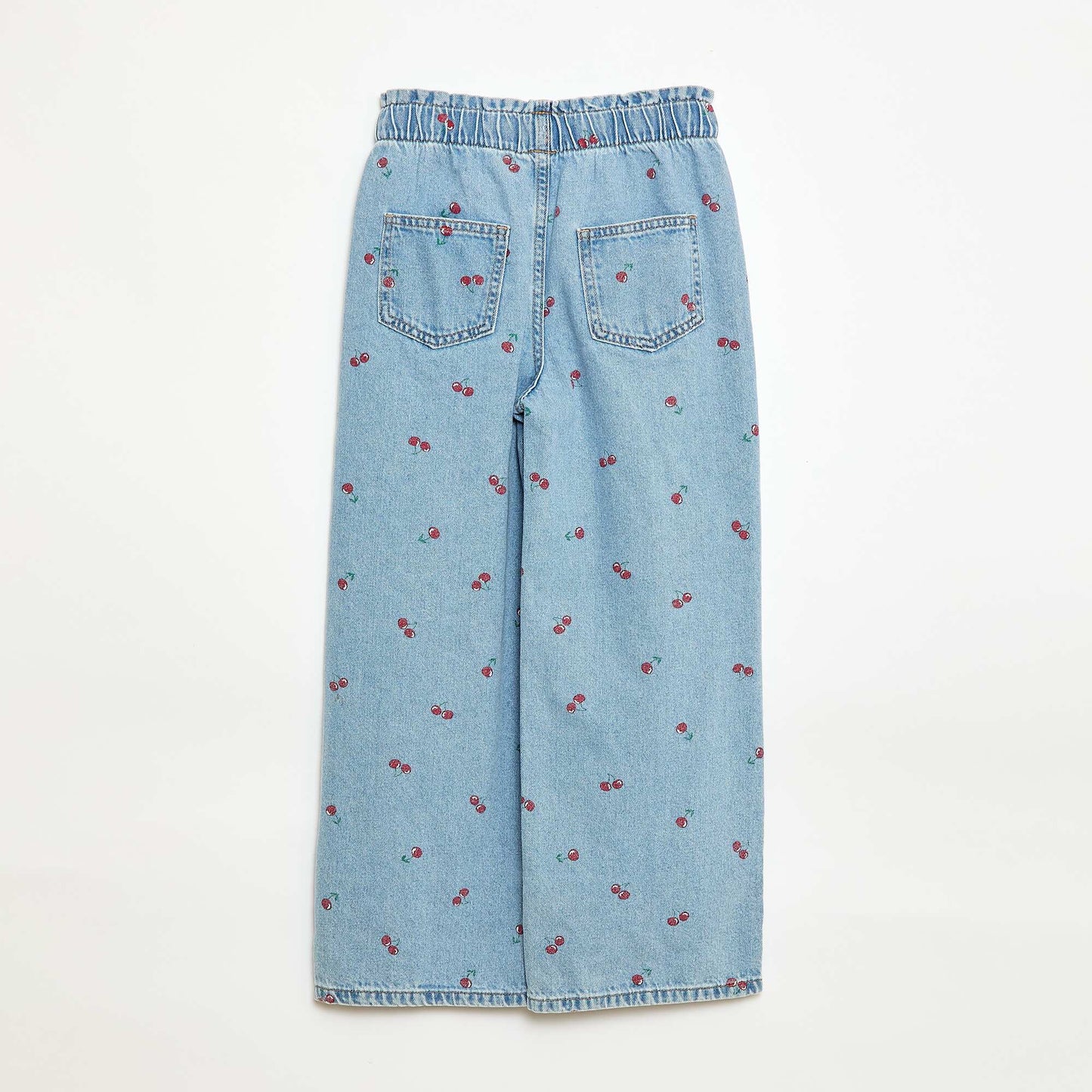 Printed Wide Leg Jeans BLUE
