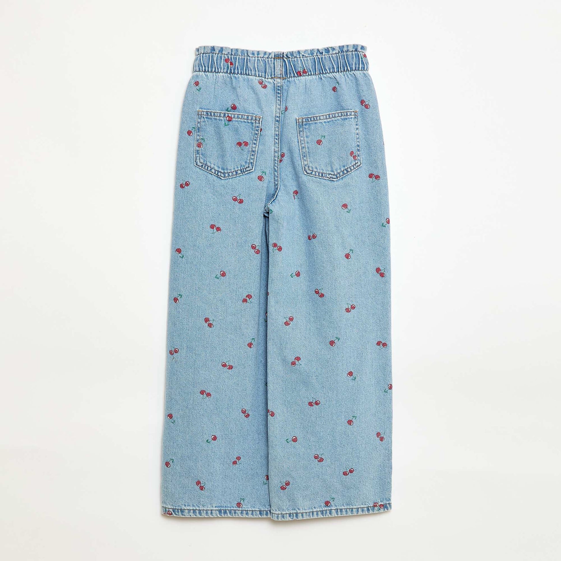 Printed Wide Leg Jeans BLUE