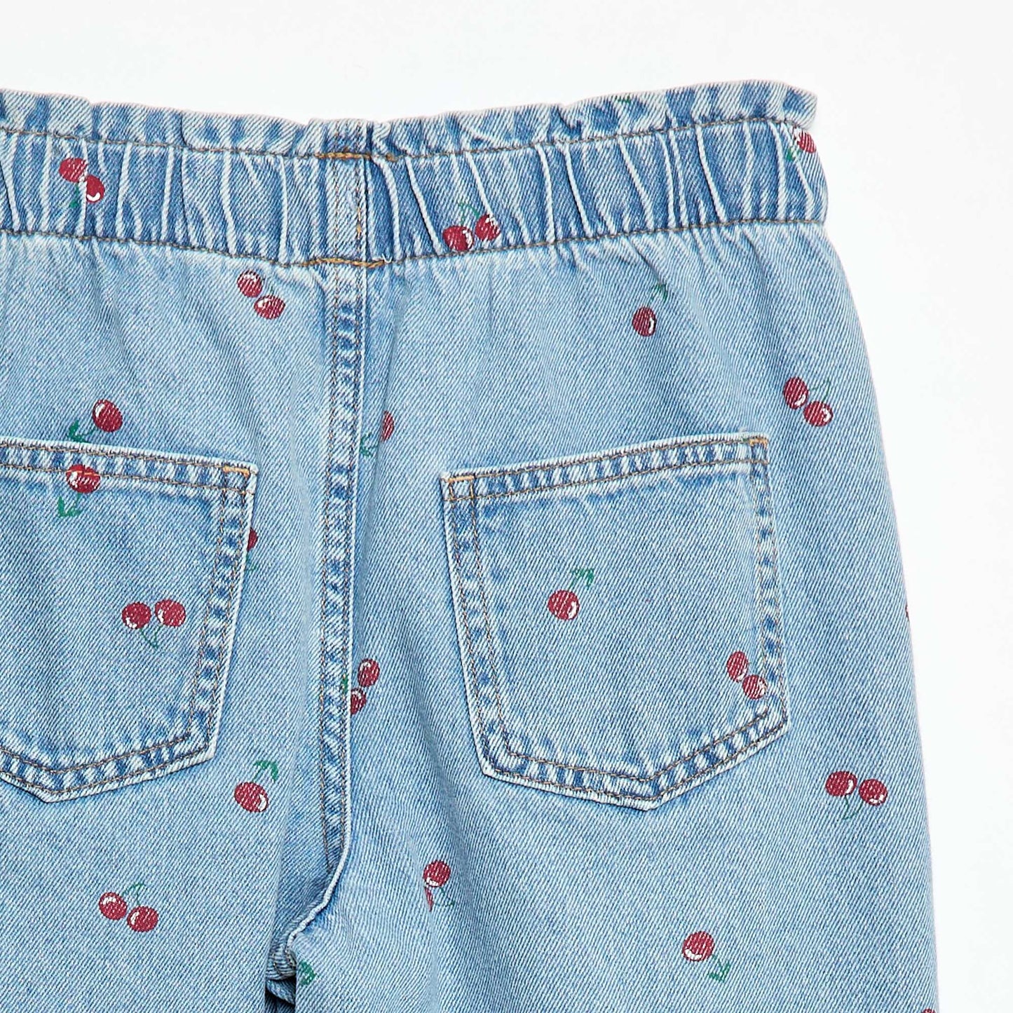 Printed Wide Leg Jeans BLUE