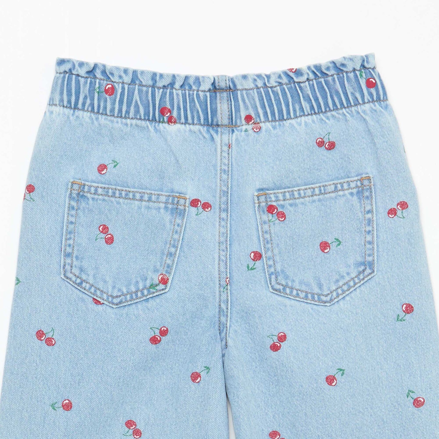 Printed Wide Leg Jeans BLUE