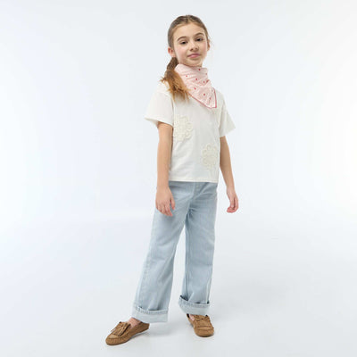 Printed Wide Leg Jeans BLUE