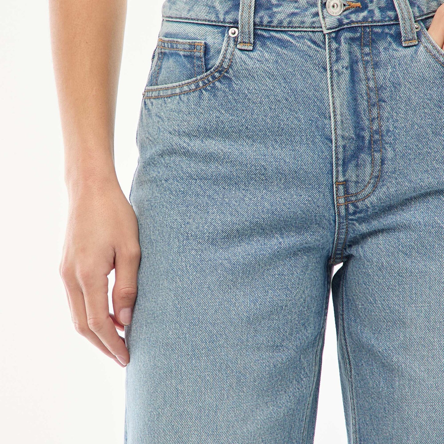 High-waisted flare/bootcut jeans BLUE