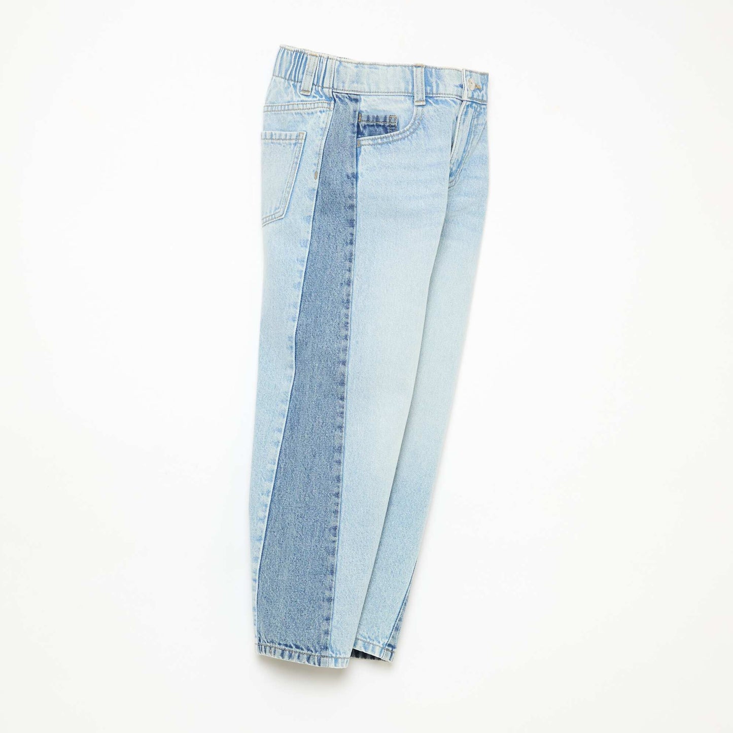 Wide Leg Two-Tone Trousers BLUE