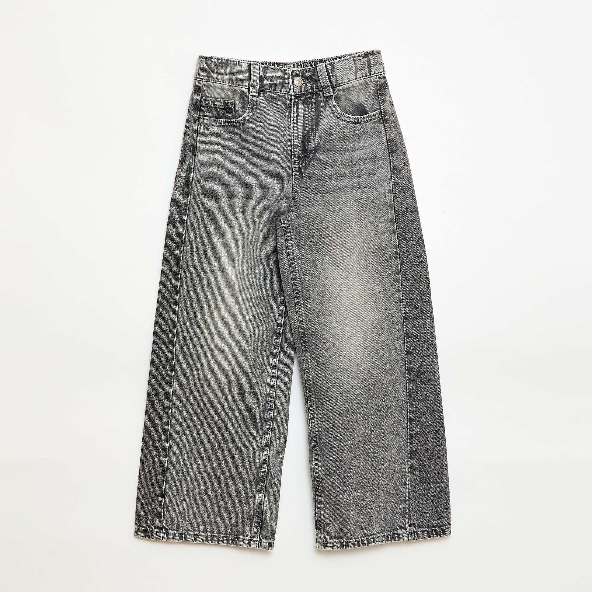 Wide Leg Two-Tone Trousers GREY