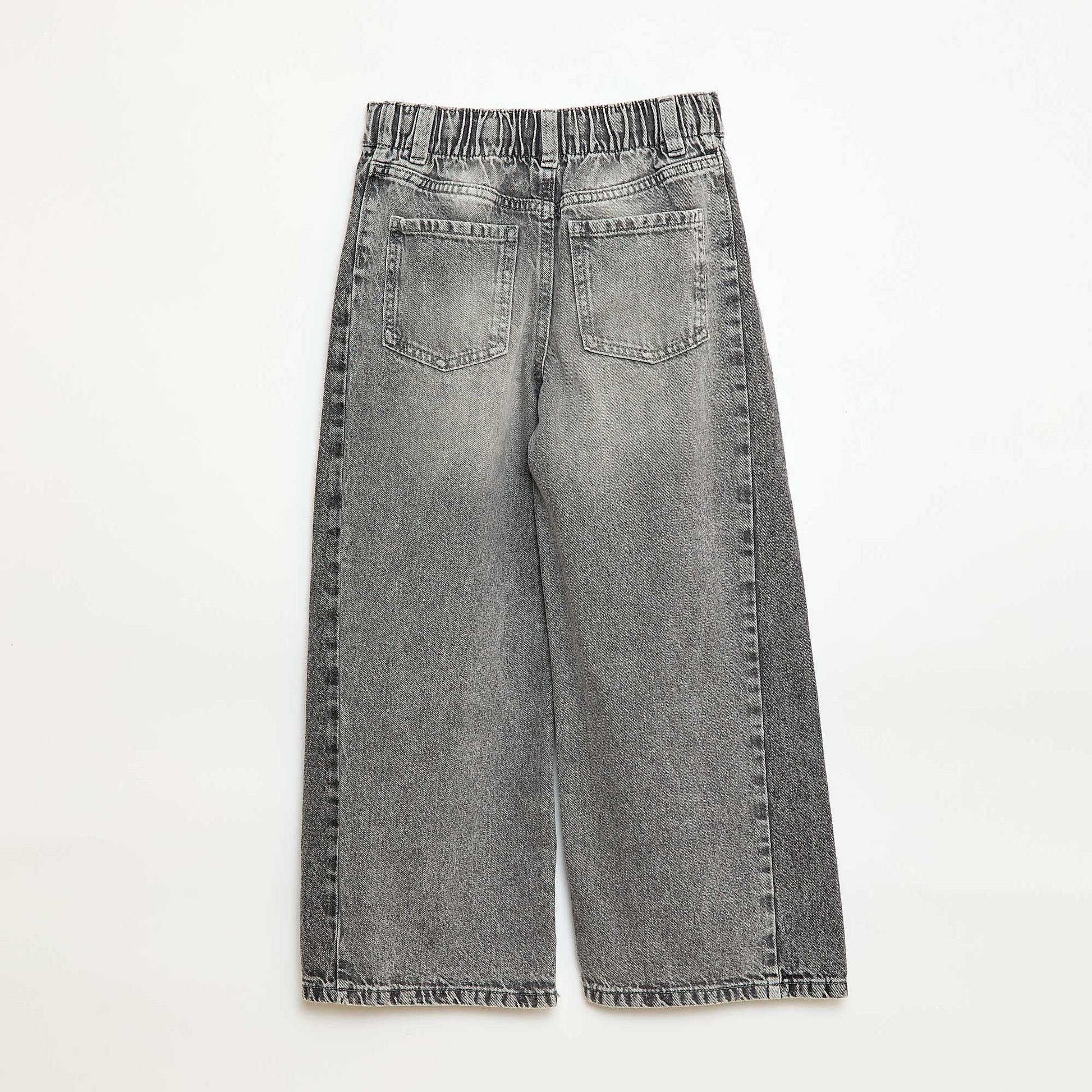 Wide Leg Two-Tone Trousers GREY