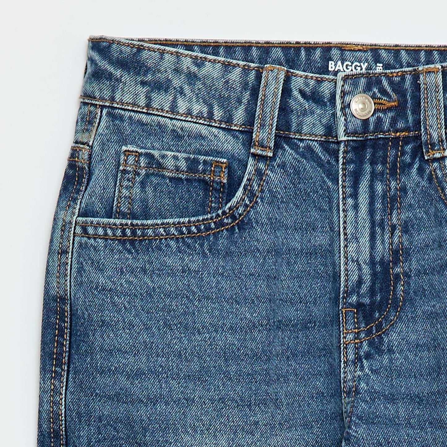 Multi-Pocket Denim Trousers BLUE