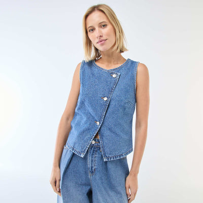 Denim Suit Vest BLUE