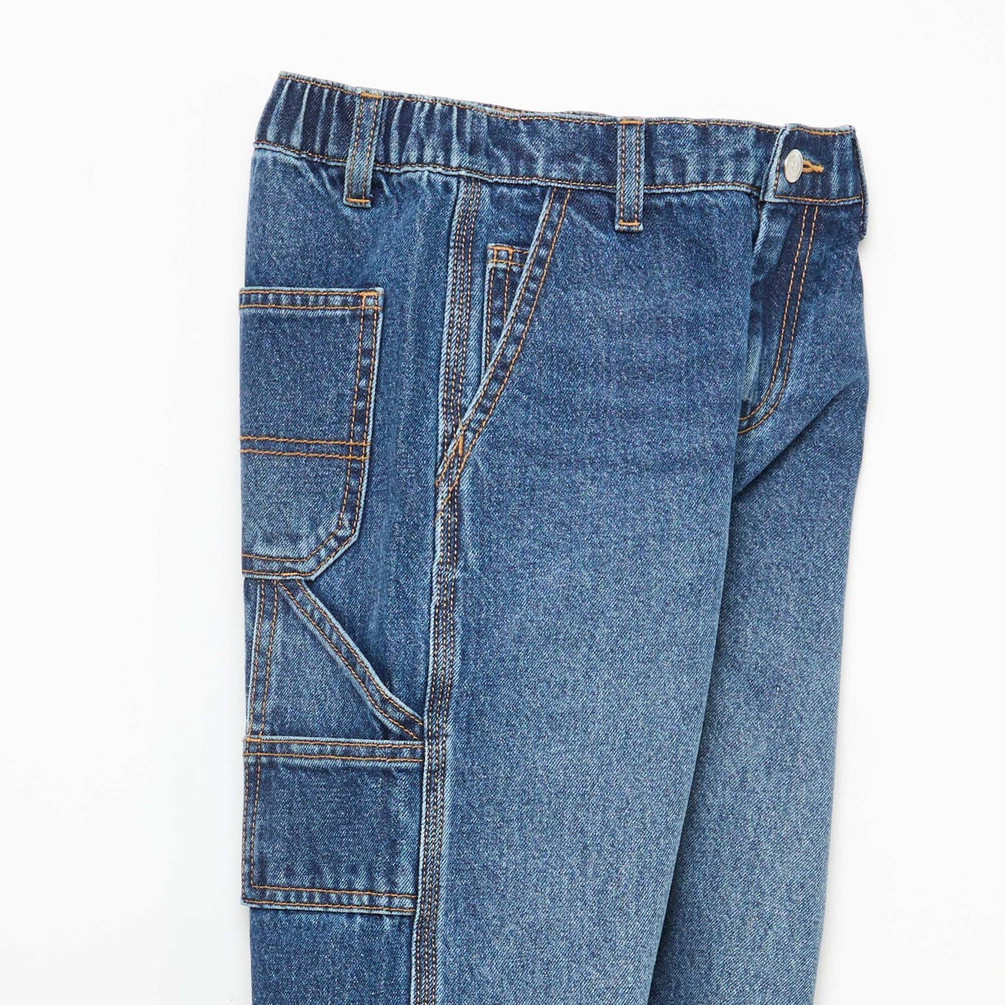 Loose Jeans with Large Pockets BLUE