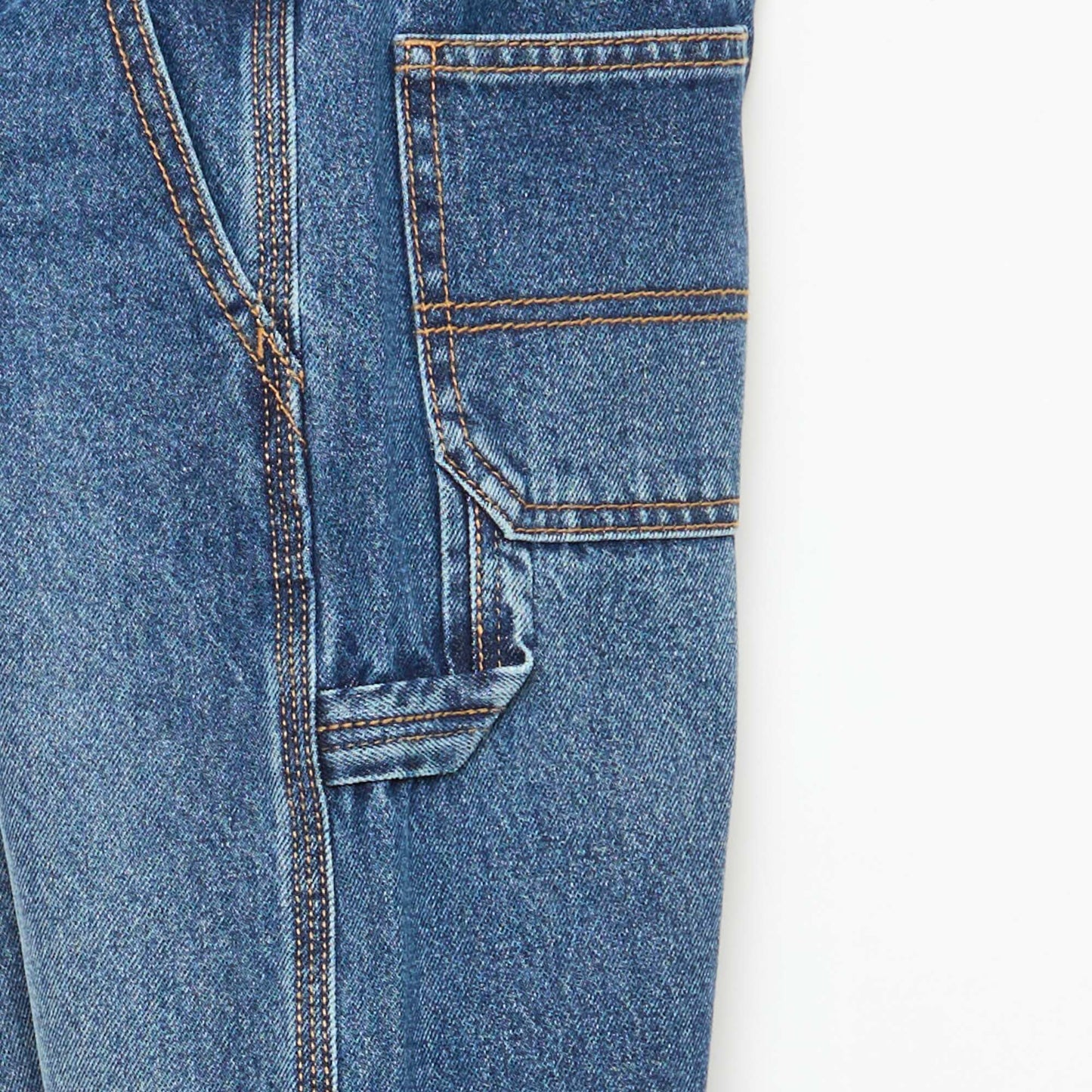 Loose Jeans with Large Pockets BLUE