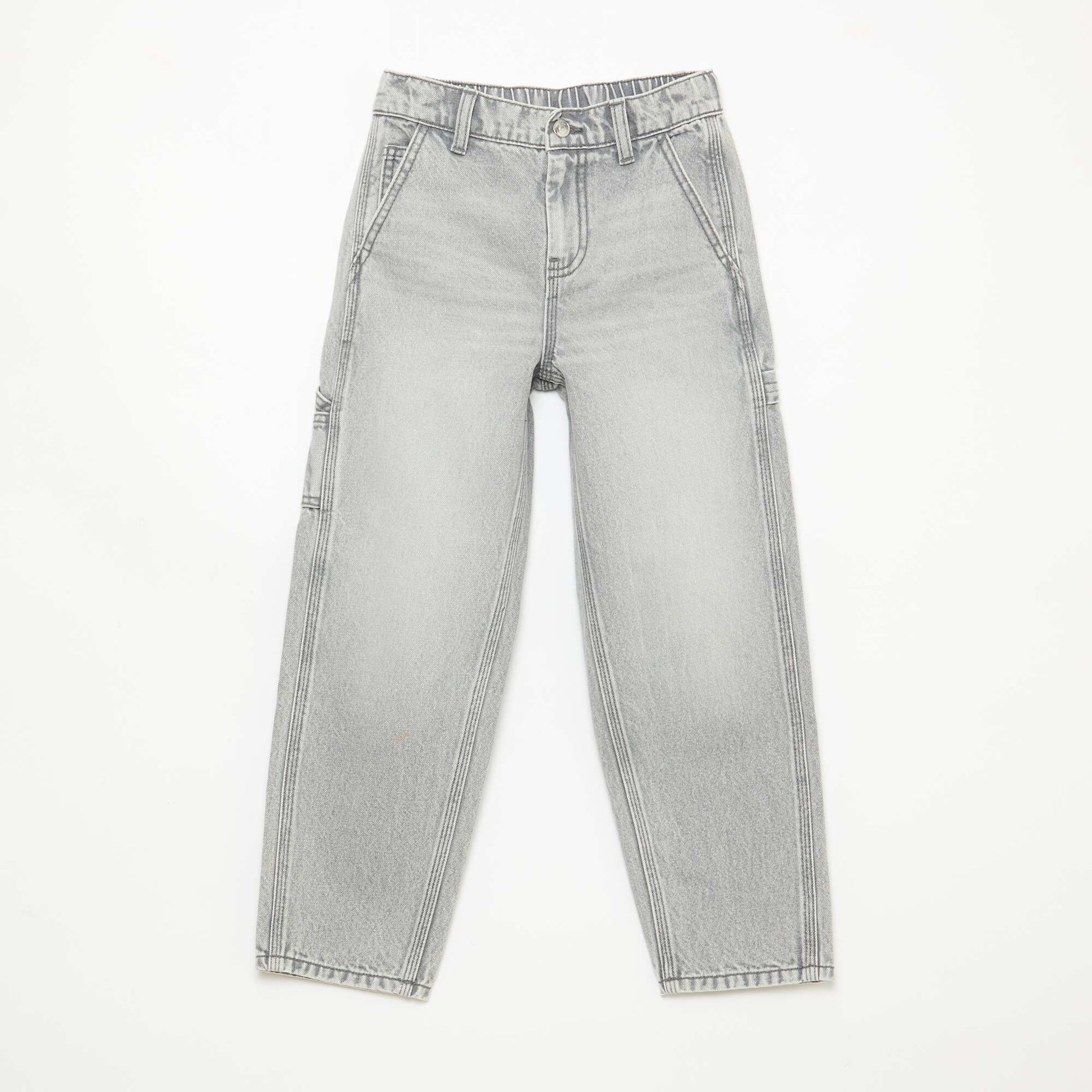 Loose Jeans with Large Pockets GREY