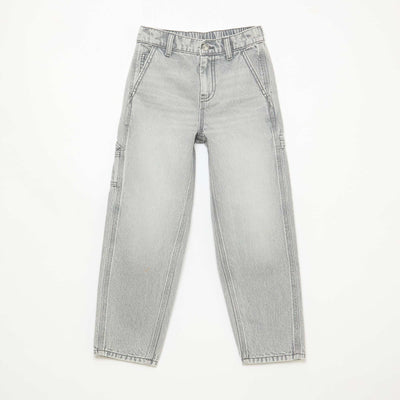 Loose Jeans with Large Pockets GREY