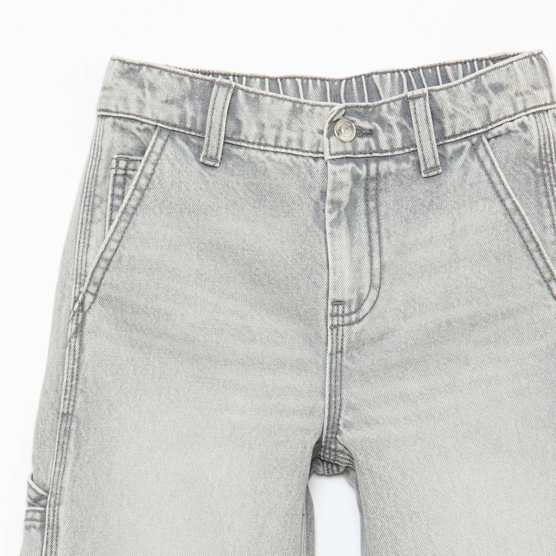 Loose Jeans with Large Pockets GREY