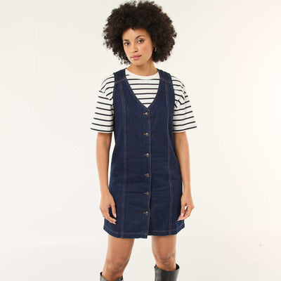 Sleeveless Denim Dress in Cotton BLUE