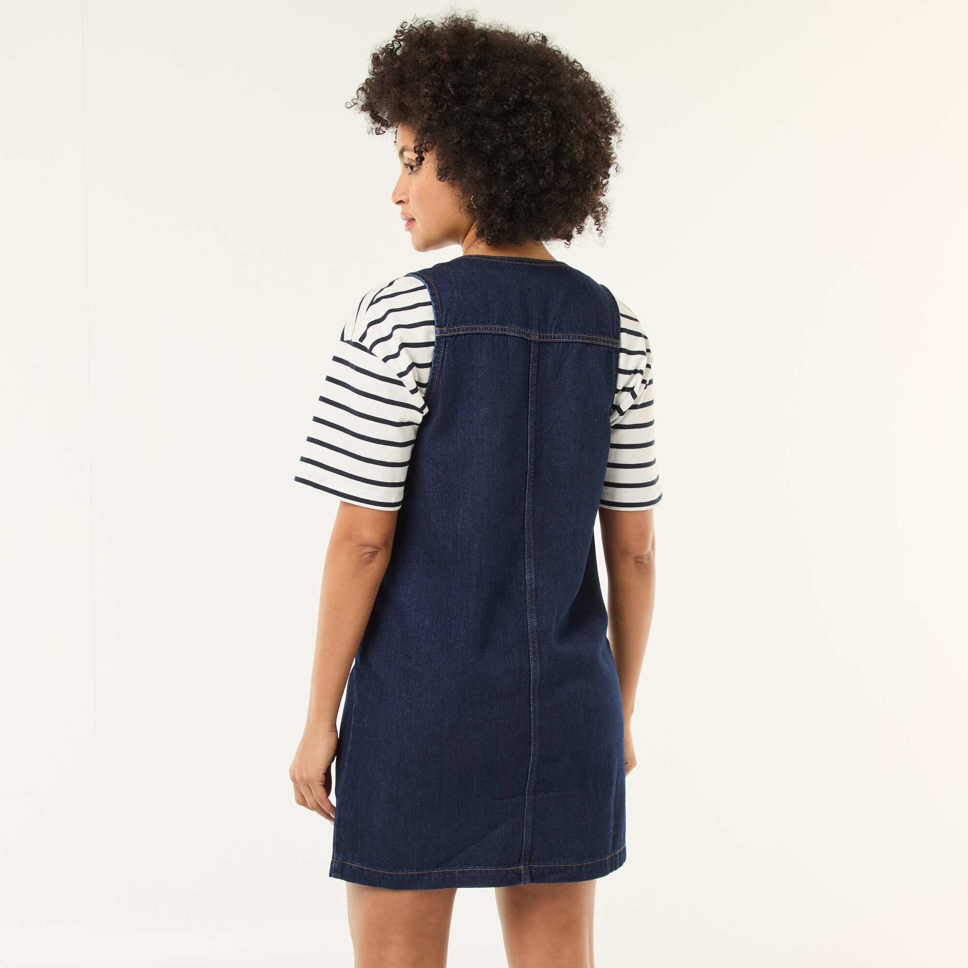 Sleeveless Denim Dress in Cotton BLUE