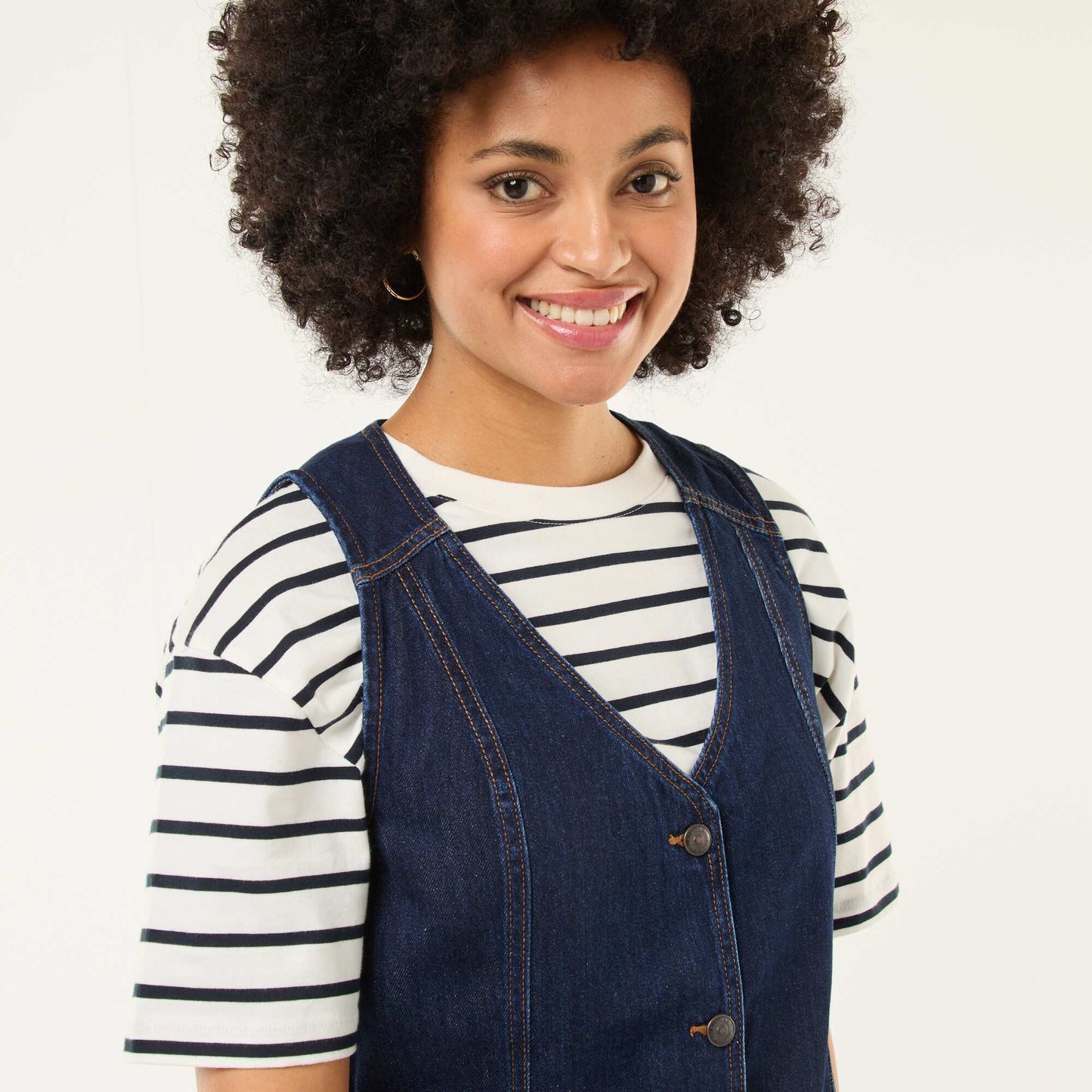 Sleeveless Denim Dress in Cotton BLUE