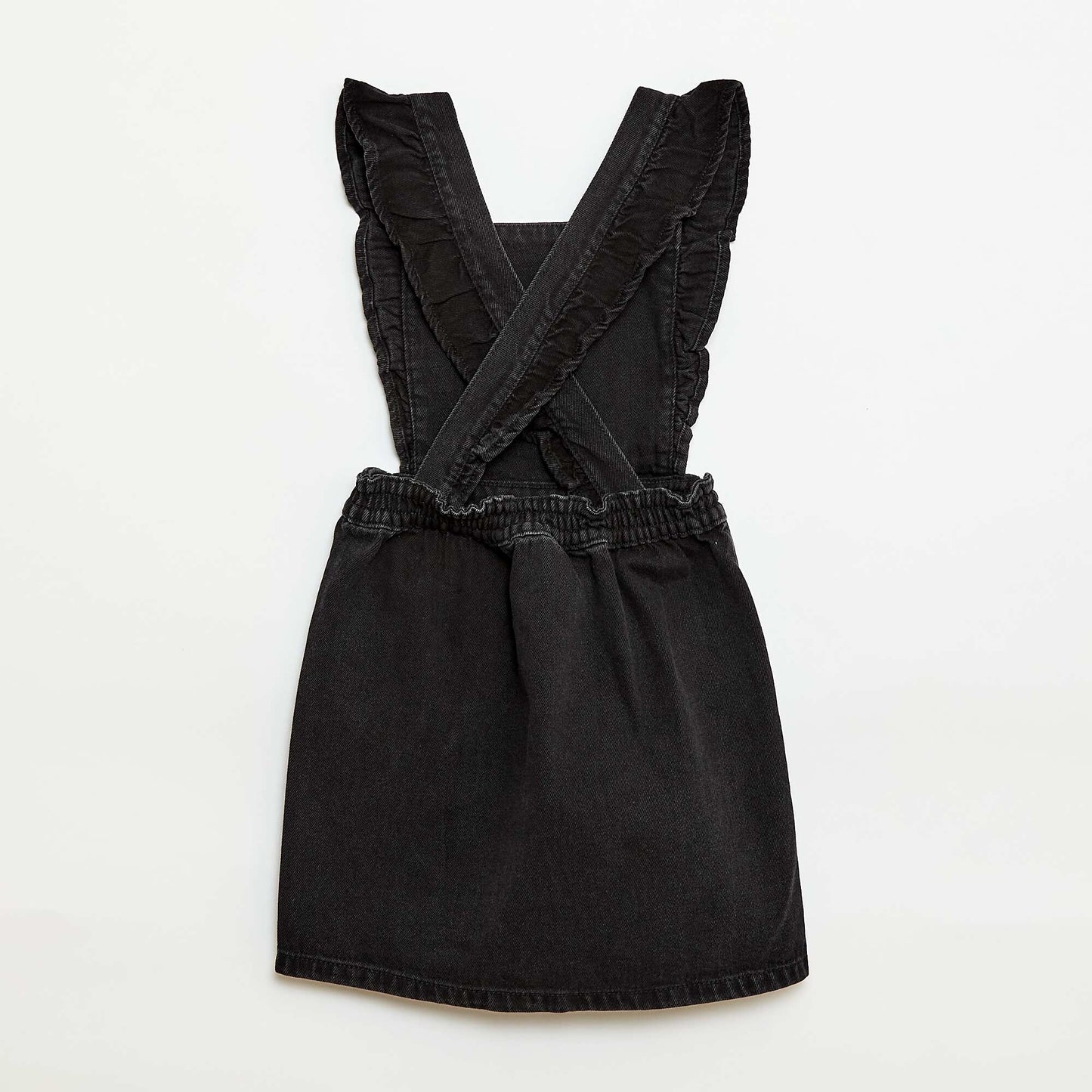 Denim Overalls with Ruffles GREY