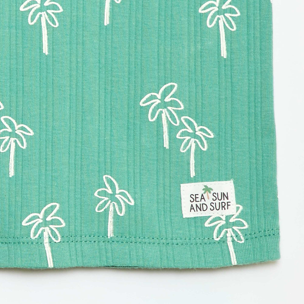 Sleeveless Top & Shorts Pyjama Set - 2 Piece GREEN