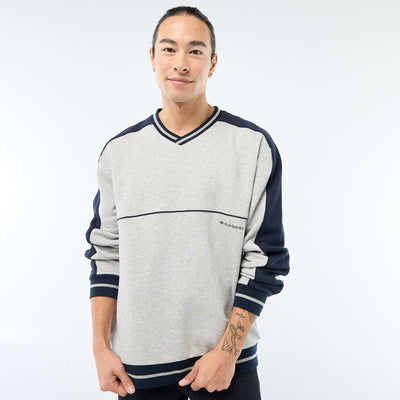 French Terry V-Neck Sweatshirt GREY